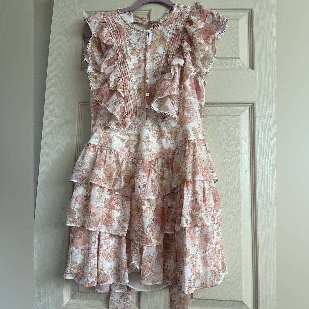 Ever New Conscious Floral Print Ruffle Trim Mini Dress Women’s Size 4 - Picture 10 of 16